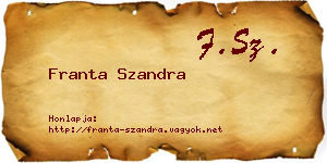 Franta Szandra névjegykártya